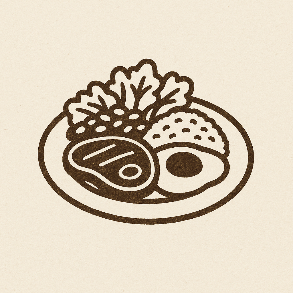 Ilustração de Prato de Comida